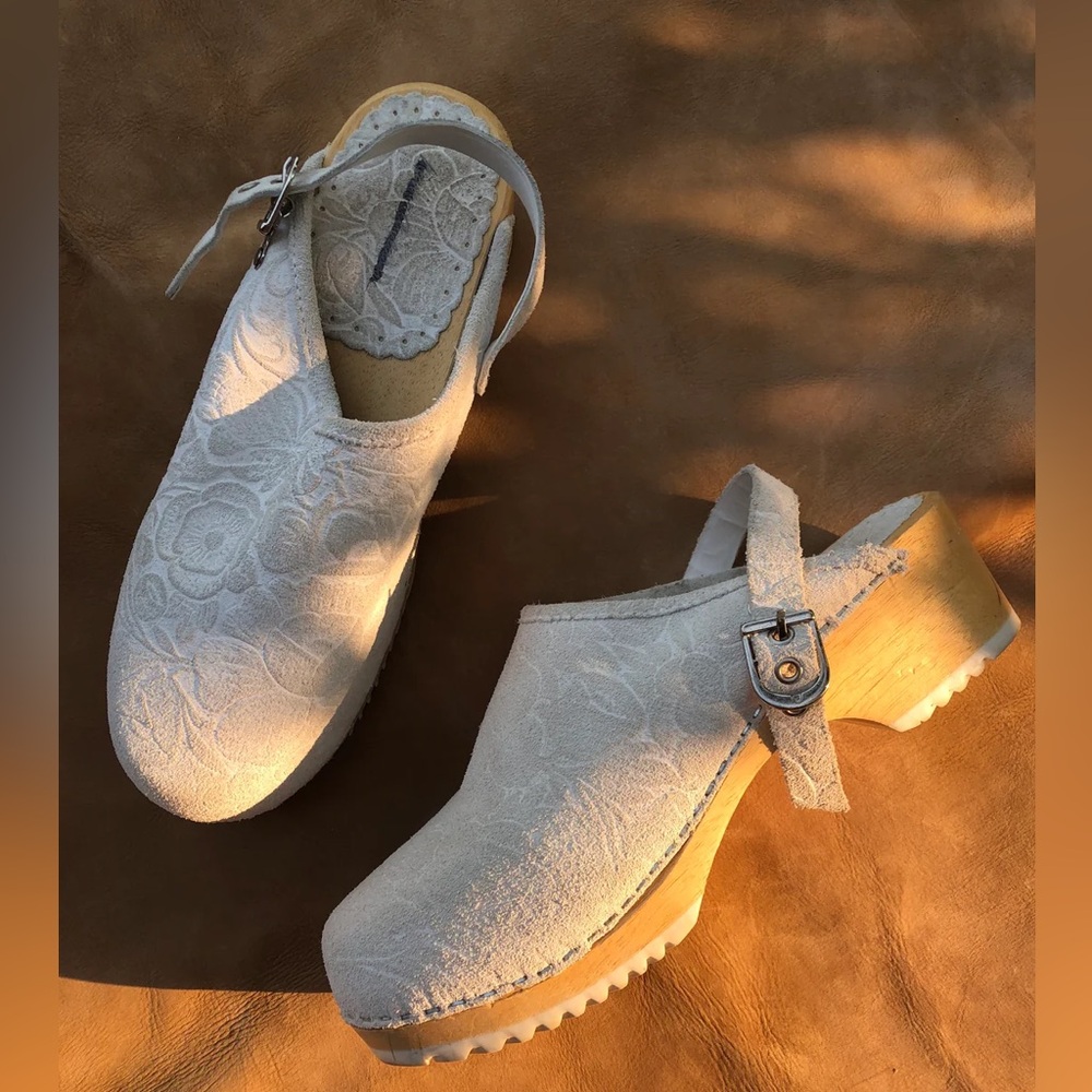 Swedish Clogs with Buckle Detail